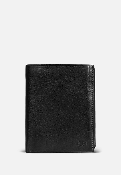 Portfel składany na trzy z wewnętrzną kieszenią na bilon, z ochroną RFID